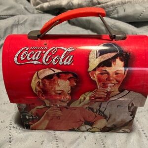 Collectible Coca Cola Red Tin Lunchbox